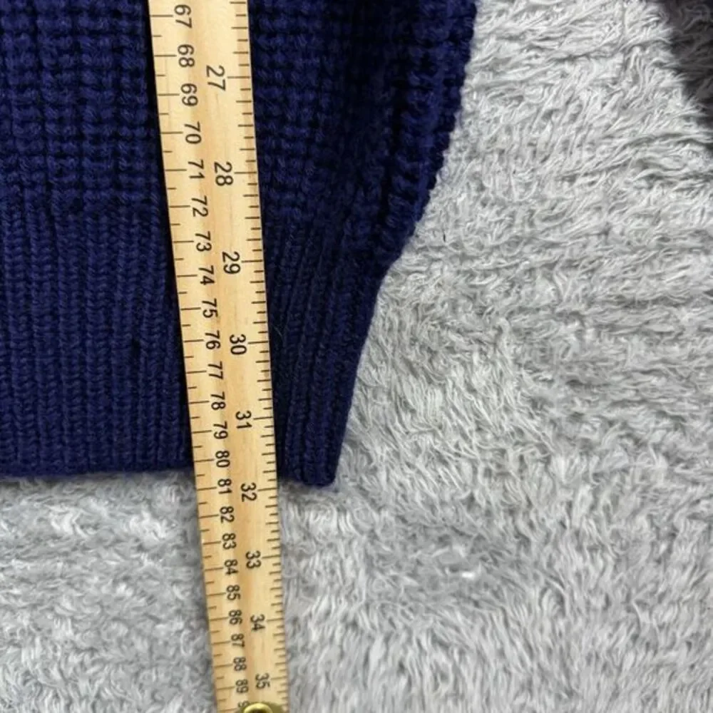 J Crew Sweater Mens Small Blue 100% Wool Grandpa Dad‎ VTG 90s